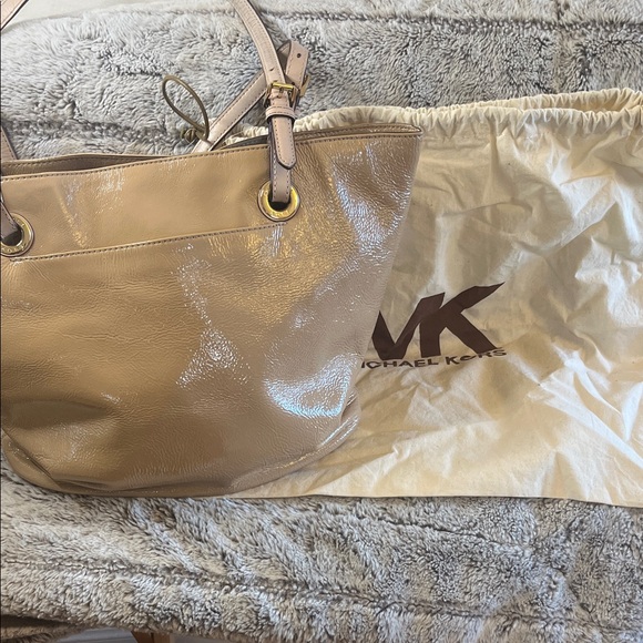 Michael Kors Tan Patent Leather Tote